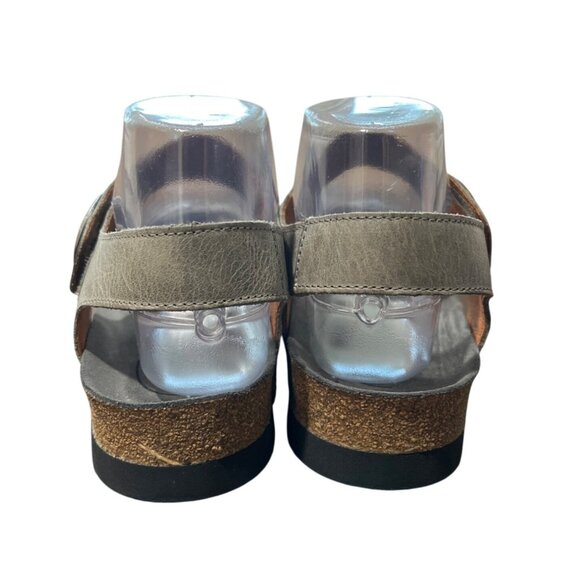 Taos Luckie Sandal Gray Leather Adjustable-Strap Cork-Sole EU 37 / US 6.-6.5 - Picture 8 of 9